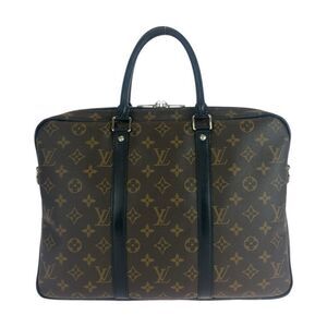 Louis Vuitton Monogram Macassar Porte Documents Voyage PDV Brown M52005